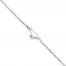 Puffed Heart Anklet Sterling Silver 9" Length