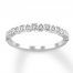 Diamond Anniversary Band 1/20 ct tw Round-cut 14K White Gold