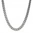 Curb Chain Necklace Stainless Steel/Gray Ion-Plating 18"