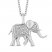 Disney Treasures Lion King Elephant Necklace 1/10 ct tw Diamonds Sterling Silver 17"