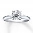 Certified Diamond Round-Cut Ring 1-1/2 carats 14K White Gold