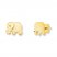 Elephant Earrings 14K Yellow Gold