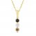 Every Love Black, White & Brown Diamond Necklace 1/4 ct tw Round-cut 10K Yellow Gold 18"