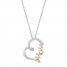 Hallmark Diamonds Mom Necklace 1/20 ct tw 10K Rose Gold Sterling Silver 18"