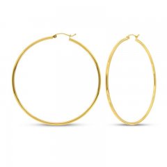 Hoop Earrings 14K Yellow Gold 60mm