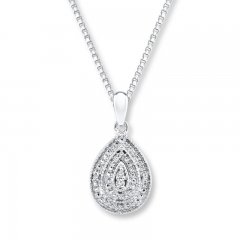 Diamond Necklace Sterling Silver