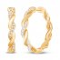 Circle of Gratitude Diamond Hoop Earrings 1/4 ct tw Round-cut 10K Yellow Gold