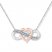 Infinity Necklace 1/20 ct tw Diamonds Sterling Silver/10K Gold