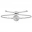 Compass Bolo Bracelet Diamond Accent Sterling Silver/10K Gold