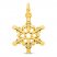 Snowflake Charm 14K Yellow Gold