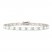 White Lab-Created Opal & White Lab-Created Sapphire Bracelet Sterling Silver 7.25"