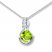 Peridot Necklace White Topaz Sterling Silver