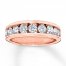 Diamond Wedding Band 1-1/5 ct tw Round-cut 14K Rose Gold