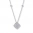 Diamond Necklace 1/4 ct tw Round-cut 10K White Gold