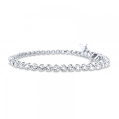 Diamond Tennis Bracelet 3 ct tw Round-Cut 10K White Gold 7"