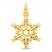 Snowflake Charm 14K Yellow Gold