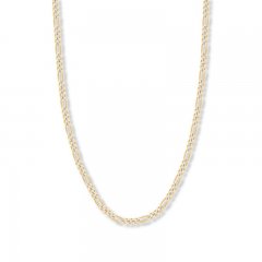 18" Figaro Chain Necklace 14K Two-Tone Gold Appx. 4.75mm