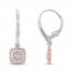 Diamond Earrings 1/6 ct tw 10K Rose Gold Sterling Silver