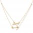 Anchor & Love Layered Necklace 14K Yellow Gold