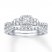 Princess-cutDiamond Bridal Set 3/8 ct tw 10K White Gold