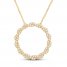 Circle of Gratitude Diamond Necklace 1/2 ct tw Round-cut 10K Yellow Gold 19"