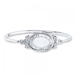 Locket Bangle Bracelet Sterling Silver