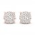 Diamond Halo Stud Earrings 1 ct tw Round-Cut 10K Rose Gold