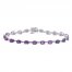 Amethyst Bracelet Oval-cut Sterling Silver