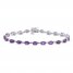 Amethyst Bracelet Oval-cut Sterling Silver