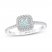 First Light Diamond Engagement Ring 1/2 ct tw Princess/Round 14K White Gold