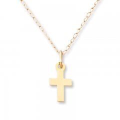 Children's Cross Necklace 14K Yellow Gold