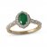 Emerald & Diamond Ring 1/6 ct tw 10K Yellow Gold