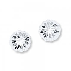 Stud Earrings 14K White Gold