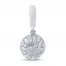 True Definition Basketball Charm 1/10 ct tw Diamonds Sterling Silver