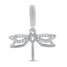 True Definition Dragonfly Charm 1/10 ct tw Diamonds Sterling Silver