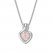 Lab-Created Pink Opal Necklace Sterling Silver