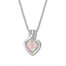 Lab-Created Pink Opal Necklace Sterling Silver