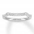 Diamond Wedding Band 1/3 ct tw Round-cut 14K White Gold