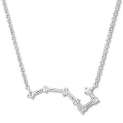 Diamond Little Dipper Necklace 1/10 ct tw Sterling Silver