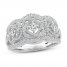 Center of Me Diamond Ring 3/4 ct tw 10K White Gold