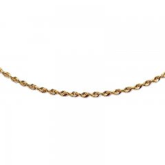 Rope Chain Necklace 14K Yellow Gold 24" Length