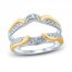 Diamond Enhancer Ring 1/3 ct tw Round-cut 14K Two-Tone Gold