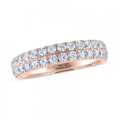 THE LEO Ideal Cut Diamond Anniversary Ring 1 ct tw 14K Rose Gold