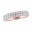 THE LEO Ideal Cut Diamond Anniversary Ring 1 ct tw 14K Rose Gold