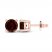 Garnet Solitaire Earrings 10K Rose Gold