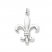 Fleur-de-Lis Charm 14K White Gold