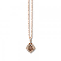 Le Vian Chocolate & Nude Diamond Necklace 1/2 ct tw 14K Gold