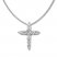 Diamond Cross Necklace 1/2 ct tw Round-cut 10K White Gold