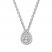 Diamond Teardrop Necklace 1/2 ct tw Round-cut 10K White Gold