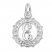 Letter E Charm Sterling Silver